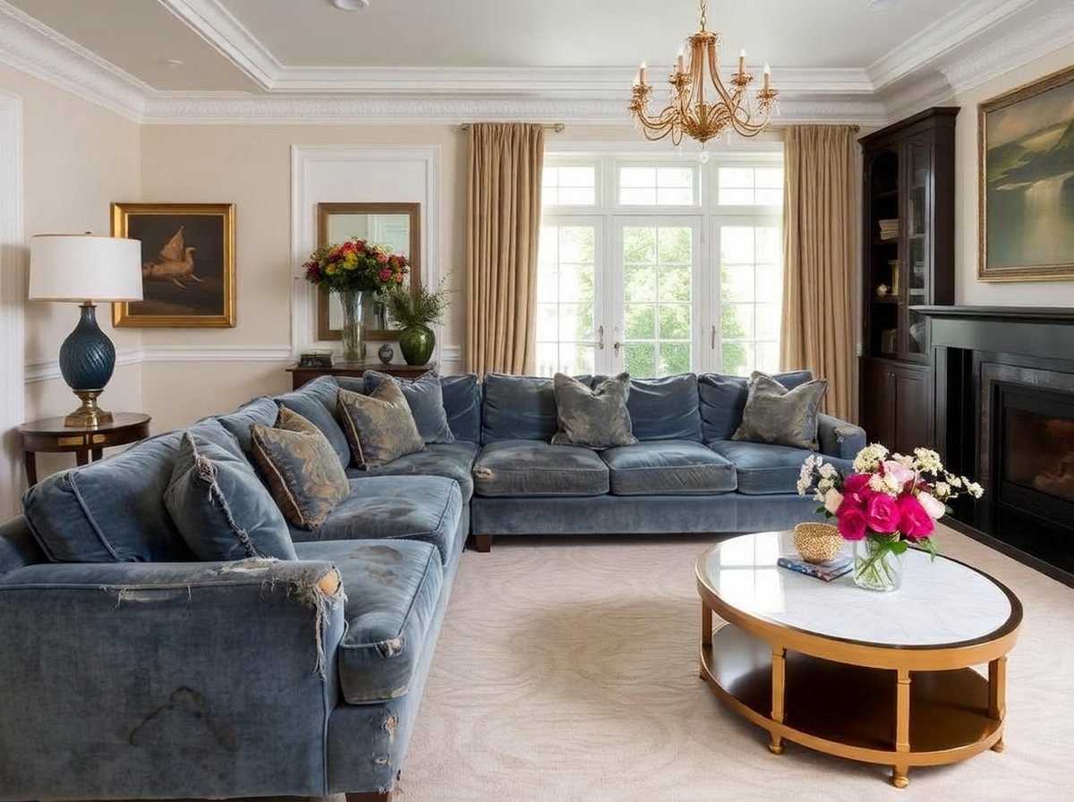 Sofas & Sectionals — before Kaiser Upholstery service