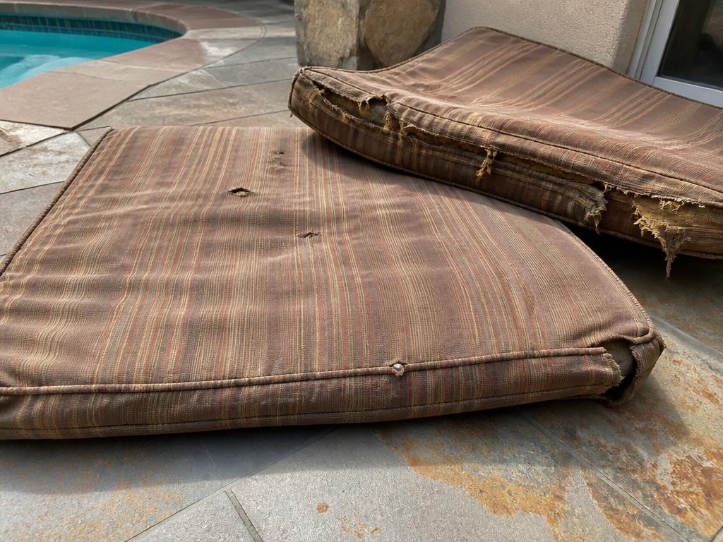 Sample before: Custom Cushion Fabrication