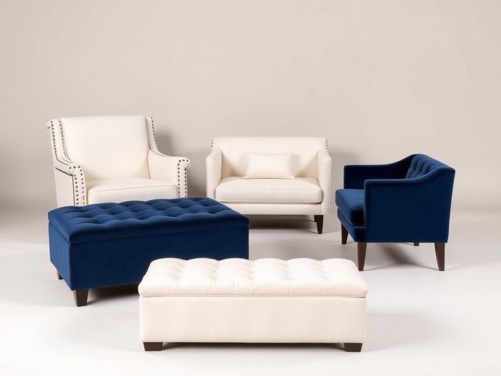 Ottomans, Benches & Accent Chairs — custom upholstery services by Kaiser Upholstery
